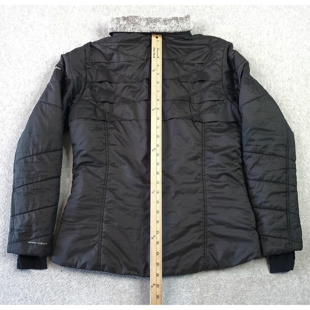 Columbia Jacket Womens‎ Large Black Omni-Heat Interchange Puffer Fleece Collar - Picture 10 of 14